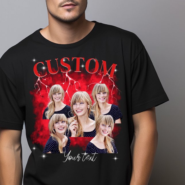 90's bootleg rap tee custom photo T-Shirt (Creator Uploaded)
