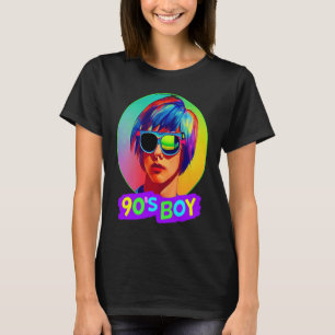 90s Boy with Mirror Glasses for Party Retro Outfit T-Shirt