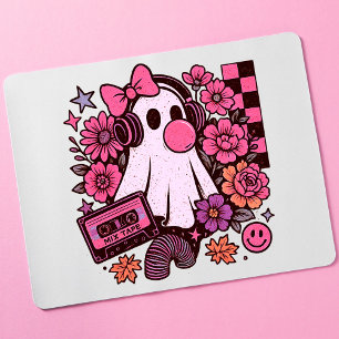 90s Bubblegum Aesthetic Retro Ghost Girl Halloween Mouse Pad