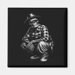 90s Cholo Chicano Homie Cool Mexican Gangster Skel Magnet