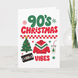 90's Christmas Vibes Retro Nostalgia VHS Tracksuit Card