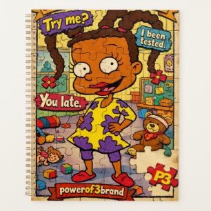90s Comic Style Goal Setter Notebook Planner