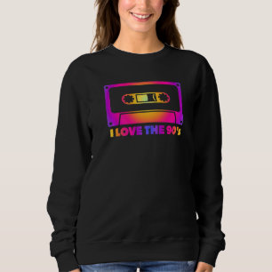 90s Fun Cassette Pop Graphic For Hipsters Retro Hi Sweatshirt