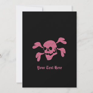 90s Goth Rockabilly Skull and Crossbones Punk Joll Invitation