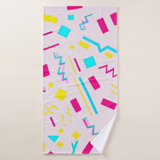 90's Hand Drawn Doodle Bath Towel (Bath Towel)
