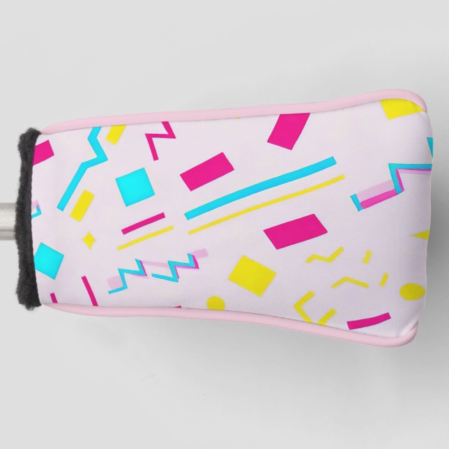 90's Hand Drawn Doodle Golf Head Cover (Front)