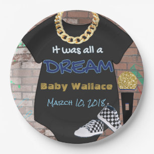 90's Hip Hop BOY Baby Shower Plates