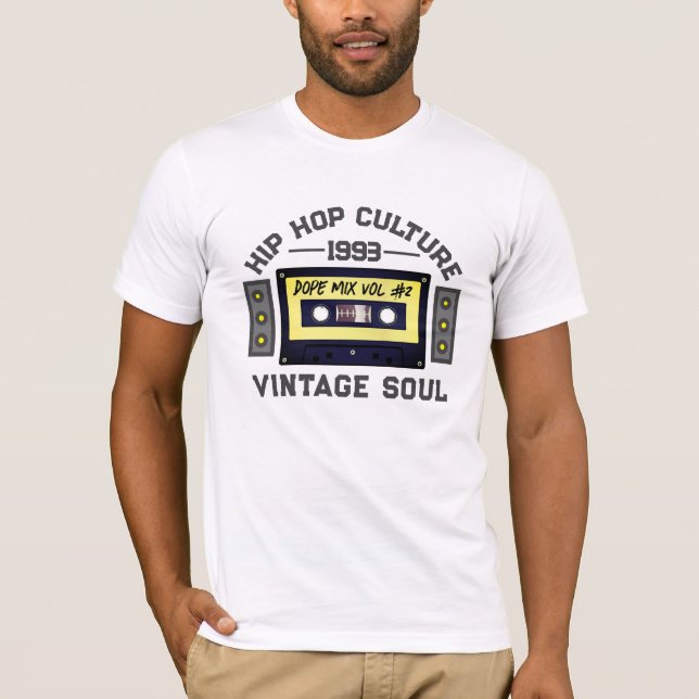 90'S HIP HOP CULTURE CASSETTE GRAPHIC T-Shirt (Front)