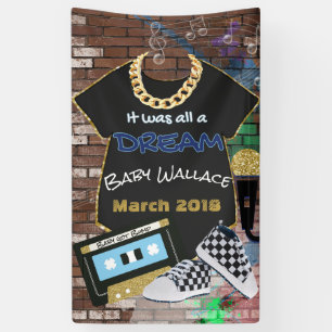 90's Hip Hop Urban {BOY} Baby Shower Banner