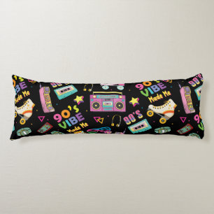 90's Hip Hop Vibes Retro Made Me Pattern Body Cushion