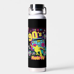 90's Hip Hop Vibes Retro Made Me Water Bottle