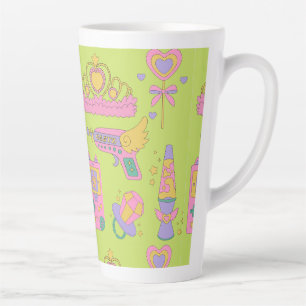 90s icons patterns  latte mug