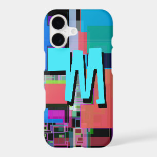 90s Inspired Colourful Geometric Monogram