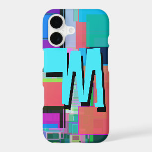 90s Inspired Colourful Geometric Monogram
