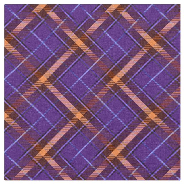 90s Inspired Plaid Pattern Abstract Grunge Purple Fabric (Close Up)