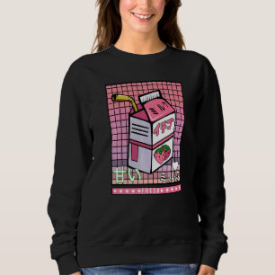 90s Japanese Juice Milk Aesthetic Vaporwave Haraju Sweatshirt