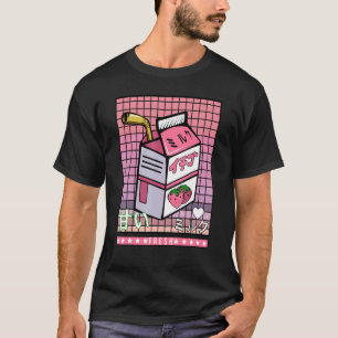 90s Japanese Juice Milk Aesthetic Vaporwave Haraju T-Shirt