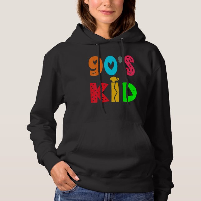90's Kid Outfit Women Men Vintage Retro Hoodie (Front)