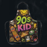 90s Kids Retro Pizza Fun Pattern Apron<br><div class="desc">A playful retro 90s kids pattern featuring large fun icons like pizza slices, nostalgic snacks, and cheerful shapes inspired by classic 1990s style. This bold repeating design captures the colorful, carefree spirit of the 90s with bright elements and oversized graphics. Perfect for products like backpacks, notebooks, stationery, apparel, and accessories....</div>