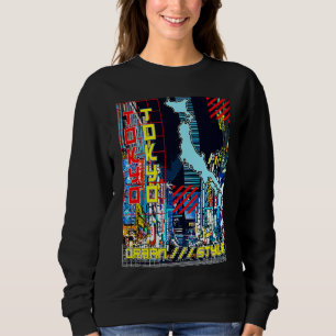 90's Lofi Tokyo Japanese Streetwear Aesthetic colo Sweatshirt