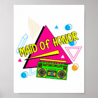 90s Maid Of Honour Bridesmaid Bride Squad Retro Ba