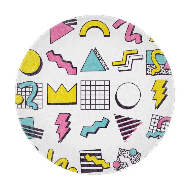 90's Memphis: Pop Design Elements. Cutting Board (Front)