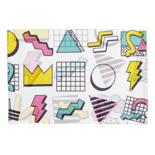90's Memphis: Pop Design Elements. Pillowcase