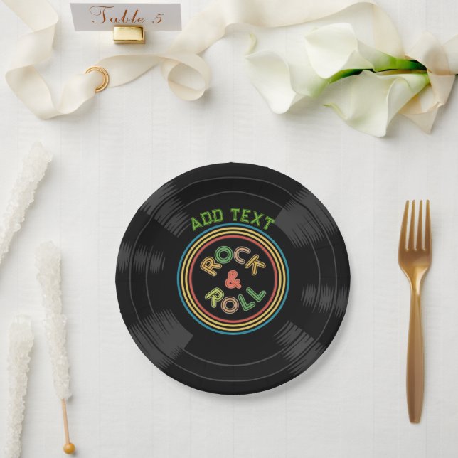  90's Music Paper Plate (Wedding)