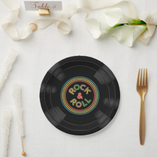  90's Music Paper Plate