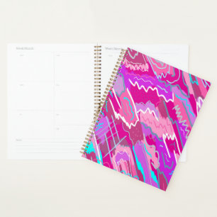90s Nostalgia Pop Art in Magenta  Planner