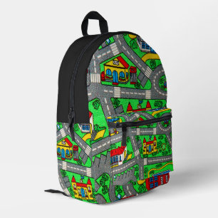 90s nostalgia, Track carpet Car Road nostalgia Printed Backpack