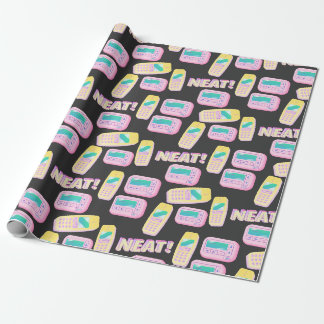 90s old cellular, bipper, pattern wrapping paper