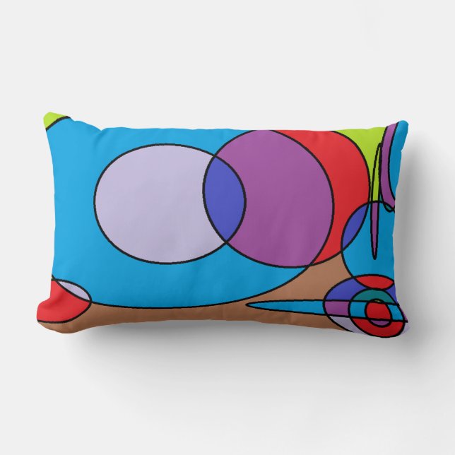 90s Paint Designs Lumbar Cushion (Front)
