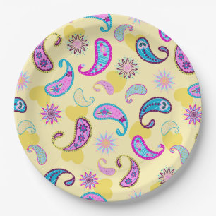 90s Paisley Paper Plate