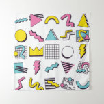 90's Pop Memphis Design Elements  Tapestry<br><div class="desc">90's Pop Memphis Design Elements</div>