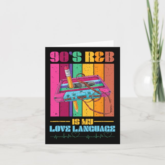 90's R&amp;b Rnb Music Lover For Men Women Girl  Card (Front)
