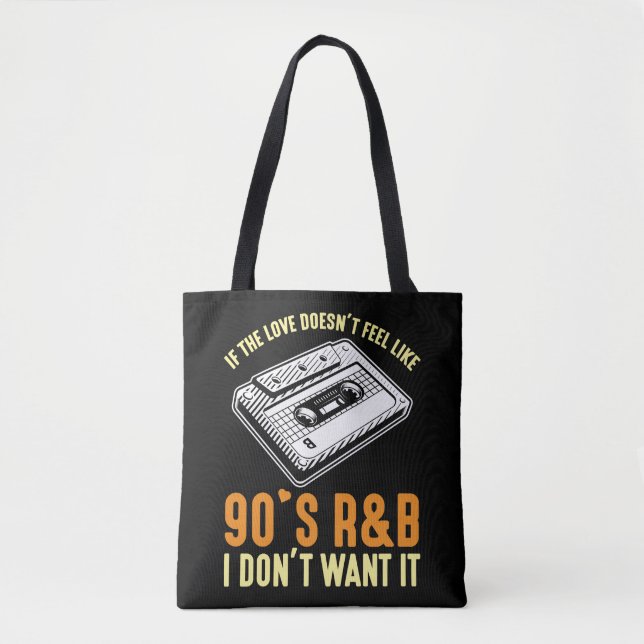 90s R&B Music Cassette nineties songs Lover Tote Bag (Front)