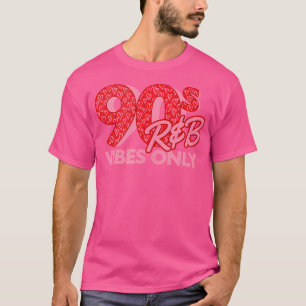 90S Rb Vibes Only Nineties Rnb Music Heart Print T-Shirt