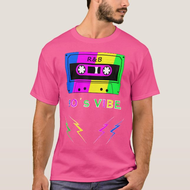 90S Rb Vibes Retro Cassette Tape Graphic T-Shirt (Front)