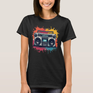 90s Retro Boombox Graphic Music T-Shirt