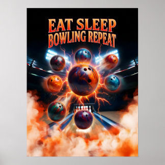 90s Retro Bowling Bootleg Poster