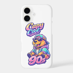 90s Retro Capybara iPhone Case Capy Cool Aesthet