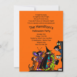 90's Retro Fun Halloween Trick or Treat Costume Invitation