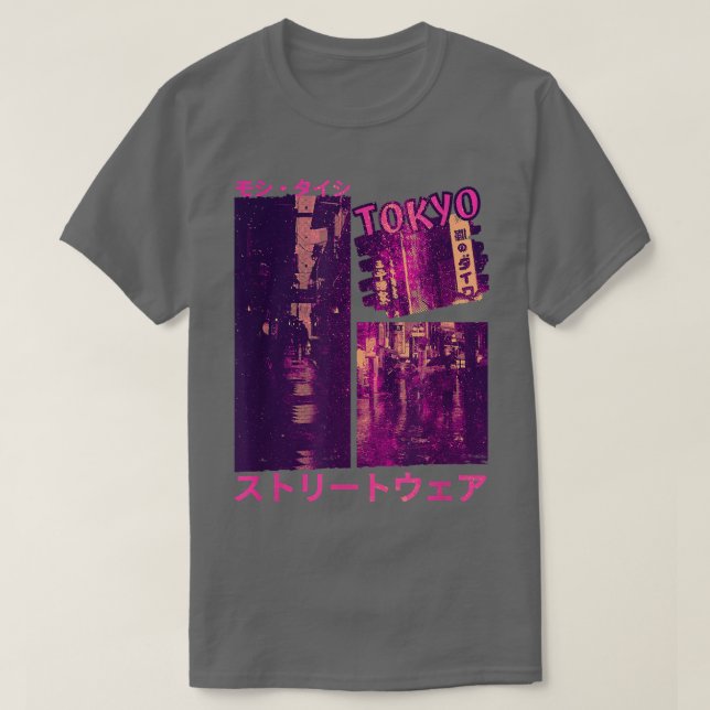 90s Retro Lofi Tokyo Japanese Streetwear Vaporwave T-Shirt (Design Front)
