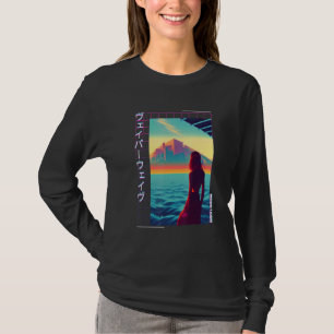90's Retro Synthwave Japanese Vaporwave Art Otaku  T-Shirt