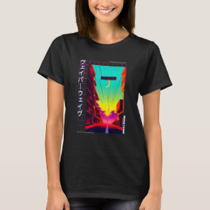 90's Retro Synthwave Japanese Vaporwave Otaku Aest T-Shirt