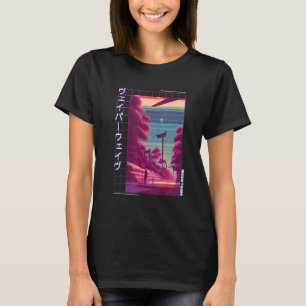 90's Retro Synthwave Japanese Vaporwave Otaku Aest T-Shirt