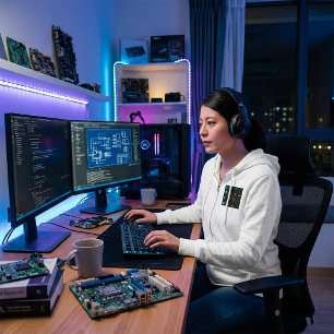 90s Retro Tech and Web Icon Pattern Hoodie