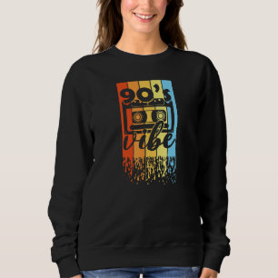 90s Retro Vibe Cassette Music Fan Sweatshirt