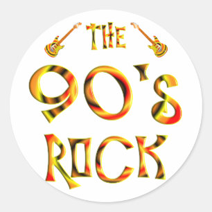 90's Rock Classic Round Sticker